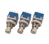 Interruptor de botón PCB 3PDT para pedal de guitarra, interruptor de pie True Bypass de 9 pines, pedal de efecto sin búfer, repuesto compatible con amplificadores,