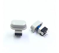 Interruptor de botón pulsador 10PCS táctil Bloqueo automático 5.8 * .8MM 7 7MM 5MM Reinicio Micro interruptor +, zgd(Grey,8X8mm No Lock)