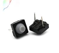 Interruptor de botón pulsador 50 unids/lote 8 * 8 * 5,5 MM 2 pines G77 silicona conductora tacto táctil silencioso Micro interruptor reinicio automático, zgd