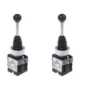 Interruptor de botón pulsador cruzado de 2 posiciones, 2 NO, XD2-PA12, XD2-PA22, con enclavamiento, con joystick autoblocante, 1 interruptor electrónico(XD2-PA12)