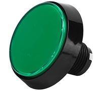 Interruptor de botón pulsador de 60 mm, botón pulsador Plano Redondo Grande, Soporte Giratorio, botón de Respuesta rápida, con Interruptor de 3 pies con luz LED(Verde)