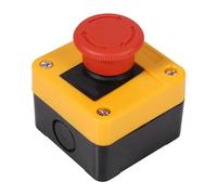 Interruptor de Botón Pulsador de Emergencia, 660V 10A, Carcasa de Plástico, Señal Roja, Parada de Emergencia Tipo Seta, 1 Pieza