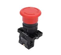 Interruptor de botón pulsador de seta de parada de emergencia de 22mm ZB2-BE102C interruptor de arranque eléctrico de Control de XB2-ES542 NC rojo 600V/10A(XB2-ES442)