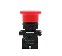 Interruptor de botón pulsador de seta roja de parada de emergencia de 22mm XB2-ES442 ES542 ES642 BS142 bloqueo automático 600V 10A 220V 12V 24V(XB2-ES642)