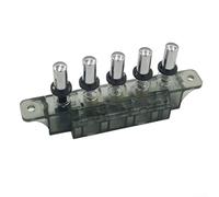 Interruptor de botón pulsador de tres posiciones MQ165 para campana extractora, CA 250 V 4 A, botón de encendido de repuesto, pieza de reparación de plástico resistente al desgaste, tono plateado y