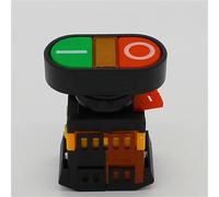Interruptor de botón pulsador doble con indicador de reinicio automático, 10 A, CA 220 V, 1 unidad