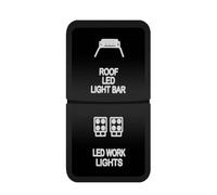 Interruptor de botón pulsador doble para luz, interruptor de coche compatible con Toyota Landcruiser, Prado, RAV4, Tacoma Interruptor Basculante Botonera Elevalunas(Roof work)