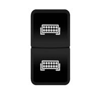 Interruptor de botón pulsador doble para luz, interruptor de coche compatible con Toyota Landcruiser, Prado, RAV4, Tacoma Interruptor Basculante Botonera Elevalunas(Bar bar)