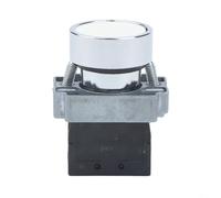 Interruptor de botón pulsador serie LA188 con luz indicadora Compatible con circuitos de control industrial y clasificaciones de potencia (blanco)