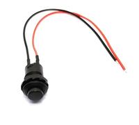 Interruptor de botón redondo de 12MM, 5/20/100 Uds., con Cable, 20CM, DS-428 de bloqueo automático/427, interruptor de botón de reinicio automático(Black,SELF RESET_20PCS)