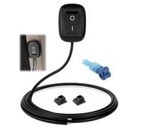 Interruptor de Botón SPST 12V-230V/10A Tipo Pasta con Forma de Gota de Agua, Interruptor de Coche, Interruptor de Tipo de Pasta, ON/OFF para Luces de Niebla y Barra de Luz LED, Incluye 1m de Cable