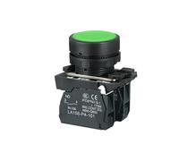 Interruptor de botón XB4 con LED de 22mm, pulsador de encendido momentáneo de reinicio automático con luz 12V 24V 220V 10A 1NO 1NC 2NO rojo verde(Green No Light,1NO,24v)