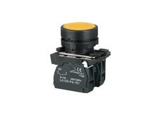 Interruptor de botón XB4 con LED de 22mm, pulsador de encendido momentáneo de reinicio automático con luz 12V 24V 220V 10A 1NO 1NC 2NO rojo verde(Yellow No Light,1NO,24v)