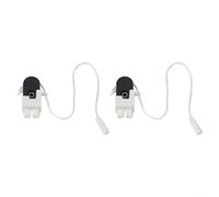 Interruptor de cable de tracción, 2 juegos de interruptores de cadena de reparación de iluminación con conector para luces colgantes, pasillo, cocina, cuarto de servicio