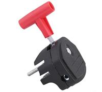 Interruptor de cable del acelerador, palanca de control para cortacésped, caja del acelerador de 1,6 m con interruptor de tracción rojo + negro, plástico y aleación, longitud del cable de 1,5 m (caja
