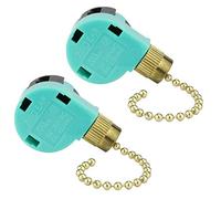 Interruptor de cadena de tracción de control de luz de pared ZE-268S6 de 3 velocidades y 4 cables, 2 unidades