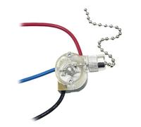 Interruptor de cadena de tracción versátil de 3 cables, fácil instalación para ventilador de techo transparente o lámpara colgante