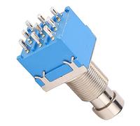 Interruptor de Caja de Pedal de Guitarra, Interruptor de Caja de Pedal True Bypass de Metal Resistente Al Calor de 9 Pines Práctico para Equipos de Audio(Azul)