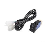 Interruptor de calentador de asiento con botón con indicador LED ámbar y retroiluminación azul, control de tablero de 12 V-24 V CC para Land para Cruiser para Prado para y para