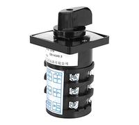 Interruptor de cambio, 500V 20A 7 posiciones 12 terminales Tipo de bloqueo 0-1-2-3-4-5-6 Interruptor selector de cambio