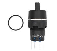 Interruptor de cambio giratorio de 25 piezas con bloqueo automático, interruptor selector de cambio de 3 posiciones, con luz verde, para control de circuito de selección de (CA 220 V.)