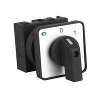 Interruptor de cambio giratorio negro eléctrico 2 posiciones 1 fase 690V 20A selector 0-1 circuito de control de interruptor YMW42-20/1