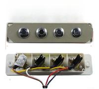 Interruptor de campana extractora, pieza de repuesto de 5 botones para campana extractora de cocina - Interruptor selector de botón de metal CA 250 V 4 A 130 mm de longitud (7)
