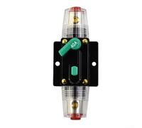 Interruptor de circuito automotriz de 12 V 24 V CC, reinicio de fusibles de 10 a 100 amperios, impermeable, botón de reinicio manual, protección contra sobrecorriente para sistemas de audio de coche
