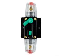 Interruptor de circuito CC de reinicio manual 10A-100A para audio de coche y barco de 12 V-48 V, soporte de fusibles impermeable con interruptor de botón, dispositivo de protección de montaje en panel