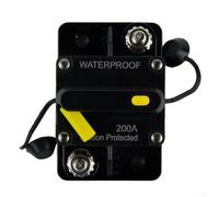 Interruptor de circuito de coche 30-300 A 12 V-48 V CC, fusible reajustable impermeable para automóviles, marinos, vehículos recreativos y todoterreno, con interruptor de reinicio manual, IP67 RA (200