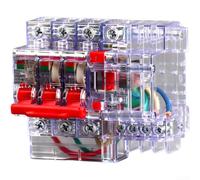 Interruptor de circuito de corriente residual DZ47LE 3P con cubierta transparente para un monitoreo de seguridad mejorado en redes de distribución de bajo voltaje (32 A)