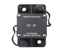 Interruptor de circuito de reinicio automático 30 A - 150 A para aplicaciones marinas, RV, camiones y barcos, sin botón de interruptor manual, clasificación de 32 V CC, carcasa de baquelita (30 A)