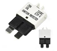 Interruptor de circuito de reinicio manual -fusible de hoja de 30 A para sistemas de 12 V 24 V, tipo ATC compatible con fusible estándar, grado marino para lancha automotriz RV Rally (25 A)