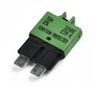 Interruptor de circuito de reinicio manual -fusible de hoja de 30 A para sistemas de 12 V y 24 V, tipo ATC compatible con fusible estándar, grado marino para lancha automotriz RV Rally (30 A)