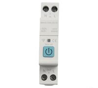 Interruptor de circuito inteligente 1P+N para Tuya Smart-Life, WiFi Din Rail Switch con control remoto por aplicación, control por voz y horario, 100-240 V AC, 16 A (32 A)