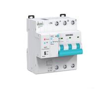 Interruptor de circuito inteligente compatible con Tuya con monitoreo de voltaje y corriente, 1P-4P, 1-63A ajustable, capacidad de disparo de 10 kA, para sistemas eléctricos del Reino Unido (4P)