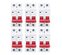 Interruptor de circuito MCB DZ47-63Z DC500V 2P, 6 unidades, interruptor de aire fotovoltaico con protección contra sobrecarga y fuga para sistemas de energía solar, disyuntor (10A)