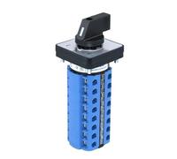 Interruptor de conmutación giratorio universal SZW26/LW26-20 ON/OFF ON, 8 fases, 32 terminales, 20 A, contacto plateado, 48 x 48, panel de 64 x 64 mm(1 0 2 Panel 64X64mm)