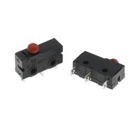 Interruptor de contacto de cobre 5A 125/250V Interruptor de límite No Nc 2/3 pines Rodillo Arco Varilla Interruptor de botón rápido(Red round head,5PCS)