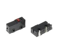 Interruptor de contacto de cobre 5A 125/250V Interruptor de límite No Nc 2/3 pines Rodillo Arco Varilla Interruptor de botón rápido(Left bend Rodless,10PCS)