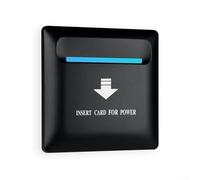 Interruptor de control de acceso de pared de ahorro de energía 13 56MHz para habitaciones de hotel, reduce el consumo de energía (negro)
