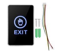 Interruptor de Control de Acceso, Interruptor de botón de liberación de la Puerta de Salida con luz LED + Panel Sensor táctil, NO NC COM Salir del Interruptor de Control de Acceso