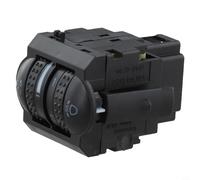 Interruptor de control de ajuste de altura horizontal para faros delanteros 3B0941333C para Passat B5, pieza de repuesto ABS negro con diseño resistente al desgaste y no se deforma