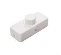 Interruptor de control de atenuación en línea 220240V con perilla giratoria para brillo ajustable (blanco)