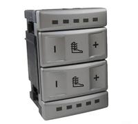 Interruptor de control de calefacción de asiento para Ford MONDEO MK4, 6M2T19K314AC BS7T19K314AB reemplazo, interruptor de calentador de asiento de coche (plata)