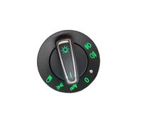 Interruptor De Control De Faro Compatible Con Skoda Para Yeti Para Octavia 2006-2019 Para Superb 2016-2018 Interruptor Faro Automático Botón Luz Antiniebla Módulo Sensor(Green light 7 plug)
