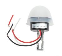Interruptor de control de luz de calle para exteriores con sensor de fotocélula 220V 12V Compatibilidad impermeable ABS cuerpo hongo cubierta Activación del atardecer amanecer (AS-20 (12V))