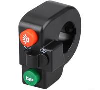 Interruptor de control de manillar de bicicleta eléctrica de 3 vías para faro delantero para indicador de bocina, kit de cableado de motocicleta de 12 V a 48 V, ajuste de 22 mm