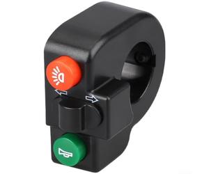 Interruptor de control de manillar de bicicleta eléctrica de 3 vías para faro delantero para indicador de bocina, kit de cableado de motocicleta de 12 V a 48 V, ajuste de 22 mm