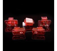 Interruptor de control de motocicleta Set 5pcs Luz de cabeza Regulador de luz de giro Botón de arranque para Honda para Kawasaki (rojo)